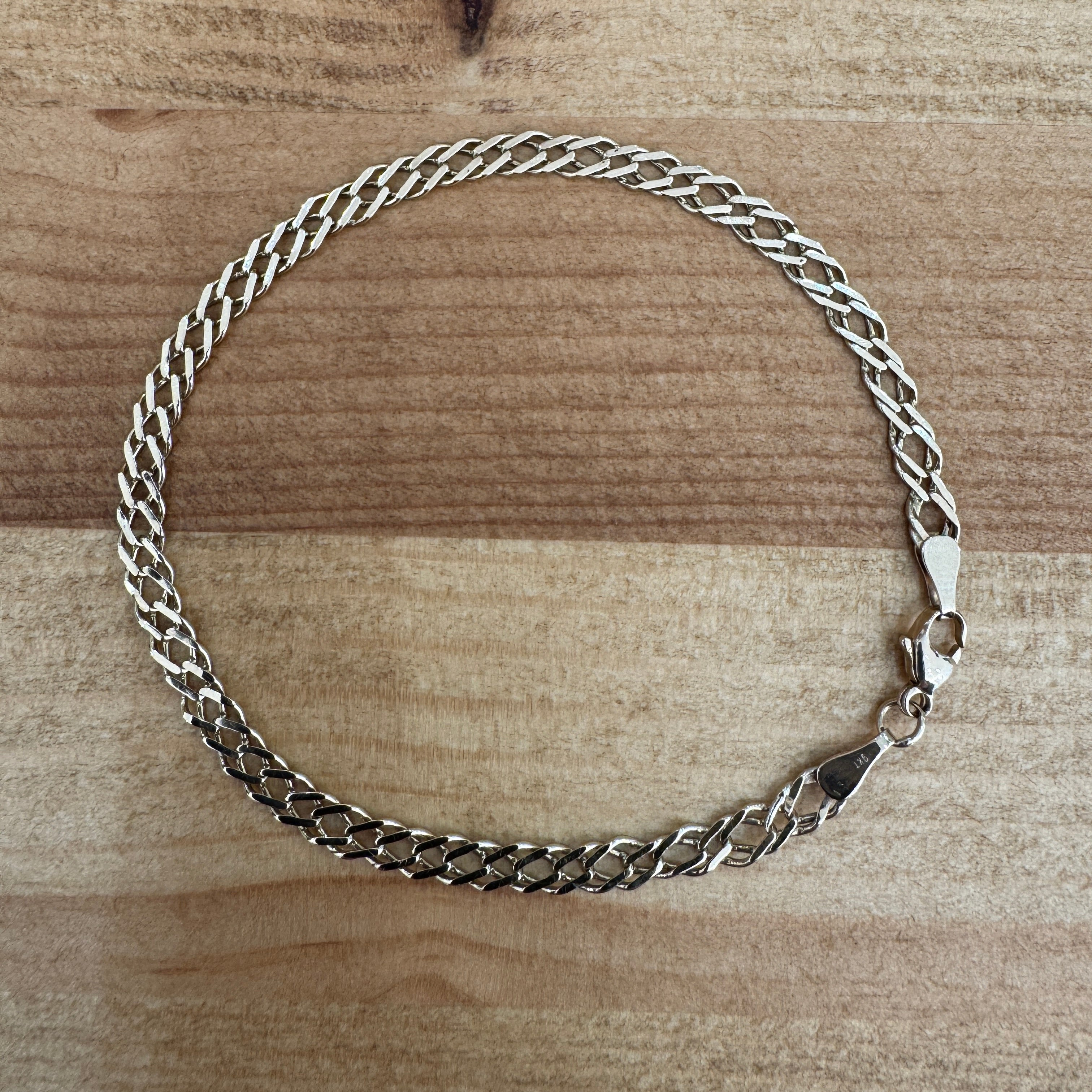 9ct Yellow Gold Double Curb Bracelet