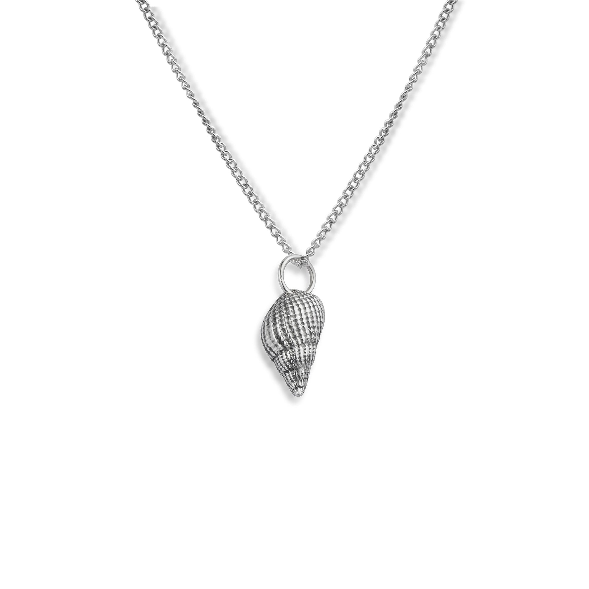 Isle of Wight Silver Whelk Shell Necklace