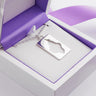 Men's Isle of Wight Shaped Silver Necklace - Classic Design
