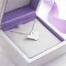 Classic Isle of Wight Shaped Necklace in Silver 