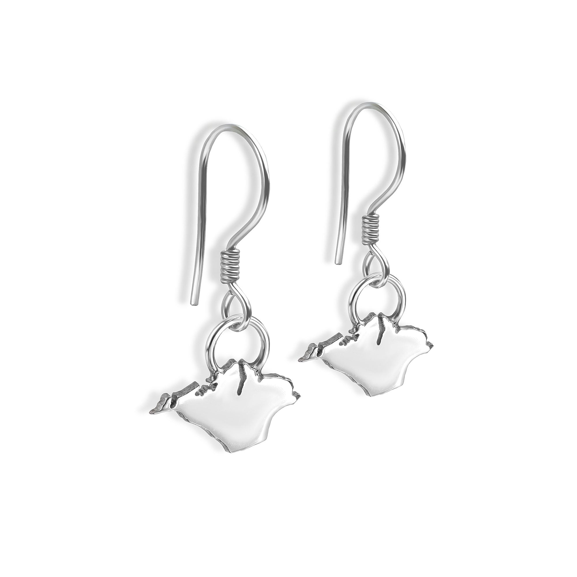 Isle of Wight Silver Drop Earrings