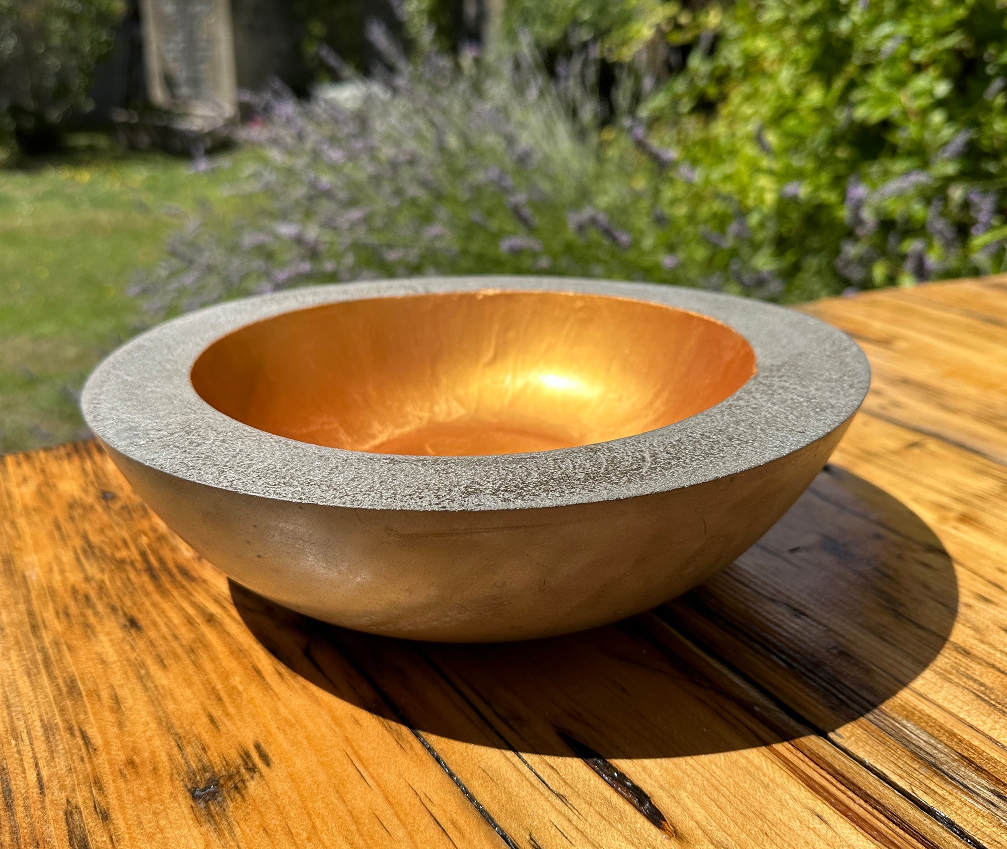 Handcrafted Gold Cement Bowl