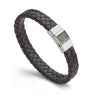 Mens leather ashes bracelet 