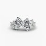 Caledra Diamond Engagement Ring front view in white gold or platinum 