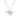 Pale Aqua Blue Isle of Wight Shaped Sea Glass Necklace