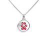 Silver Paw Print Ashes Necklace