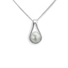Pearl halo slider necklace