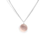 Pink pebble sea glass necklace