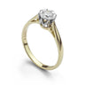 Vintage 18ct Gold & Platinum Illusion Set Diamond Solitaire Ring – 0.40ct side view