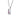 Pre-loved 18ct white gold pink sapphire slier necklace side view