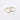 Detailed view of the pre-loved gold squared hoop earrings