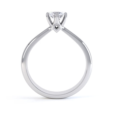 Lab-grown Diamond engagement ring tiffany style side view