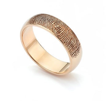 Rose Gold fingerprint wedding ring