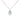 Aqua drop sea glass necklace