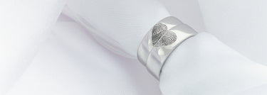 Fingerprint wedding rings custom made at Serendipity Jewellery