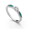 Shoulder ashes solitaire ring