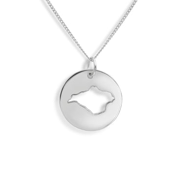 Isle of Wight Cutout Disc Necklace