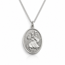 Vintage Oval St Christopher on 18 Silver Chain