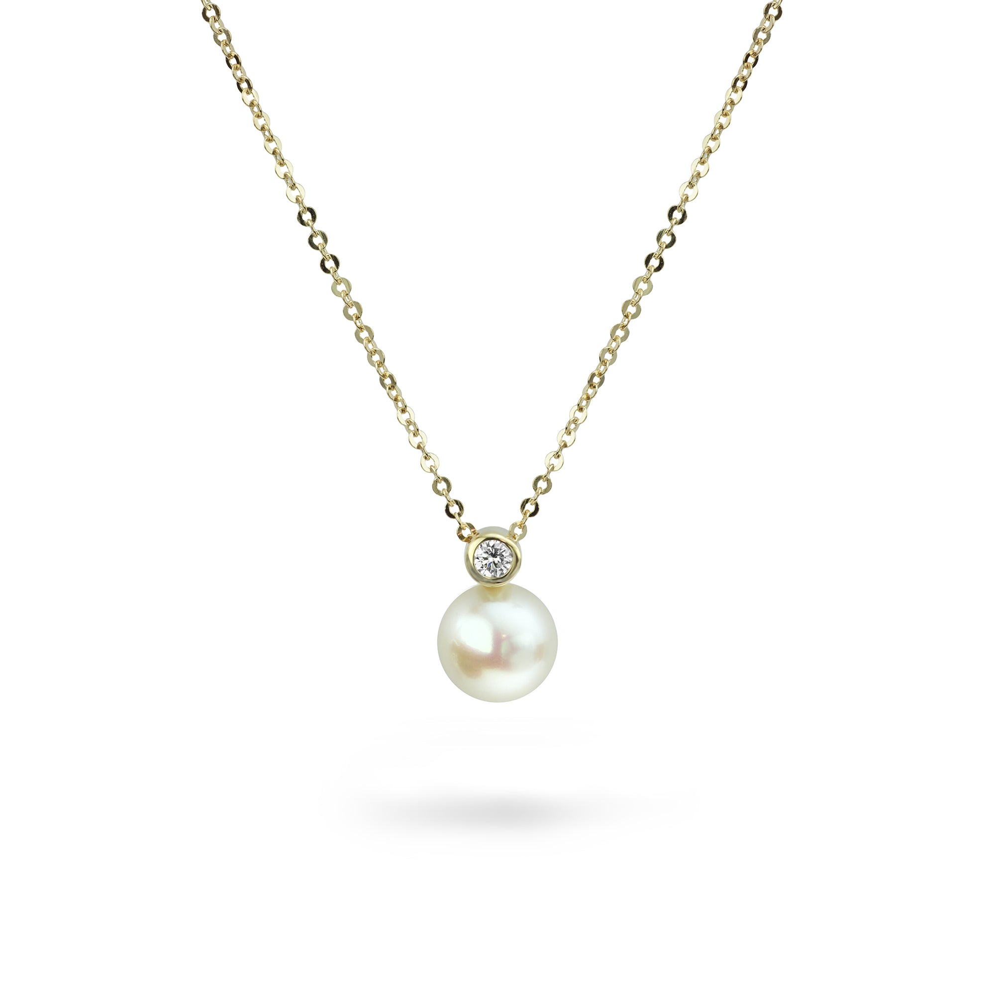 Pearl and Diamond Snowman Necklace