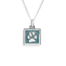 Square Paw Print Ashes Necklace