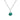 Teal coloured sea glass charm necklace