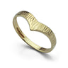 9ct Yellow Gold Textured Wishbone Wedding Ring