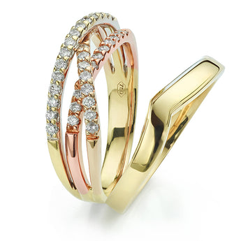 V shaped wedding ring to fit ornate diamond set ring