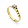 Vintage diamond solitaire ring 18ct yellow gold 0.33cts
