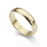 9ct 4mm yellow gold wedding ring d shaped profile in size Q