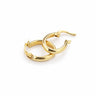 9ct Yellow Gold Petite D-Shape Hoop Earrings – 16mm