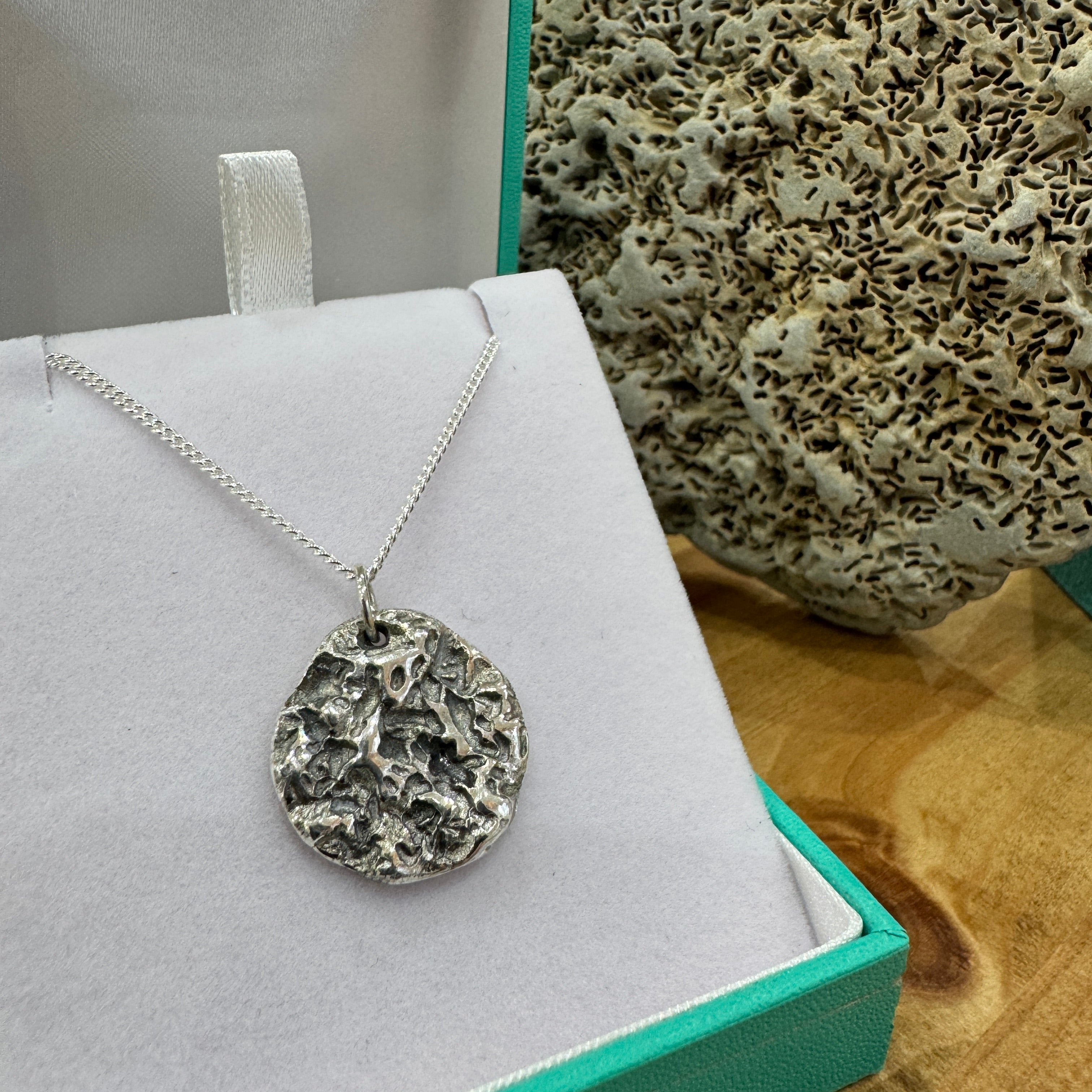 Beach rock necklace in presentation box