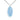 Close up view of the sky blue sea glass necklace