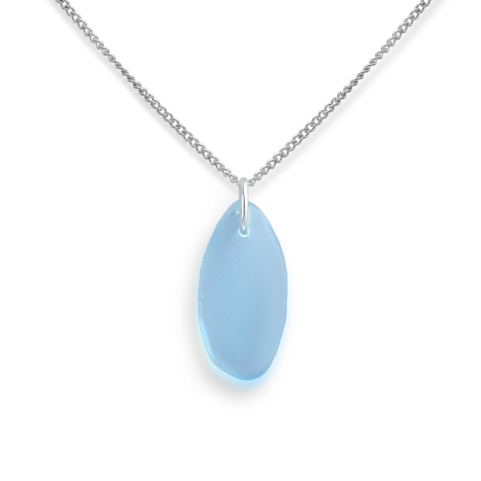 Sky Blue Sea Glass Necklace