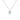 Aqua Curl  Silver Sea Glass Necklace