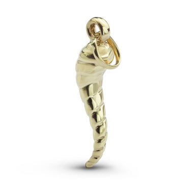 Gold horn charm larger view 