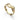 Greek style 18ct yellow gold diamond ring with open key design and four flush-set diamonds – refurbished pre-loved jewellery.