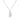 Aqua blue sea glass drop necklace