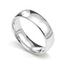 Medium weight slight court wedding ring 5mm 18ct white gold