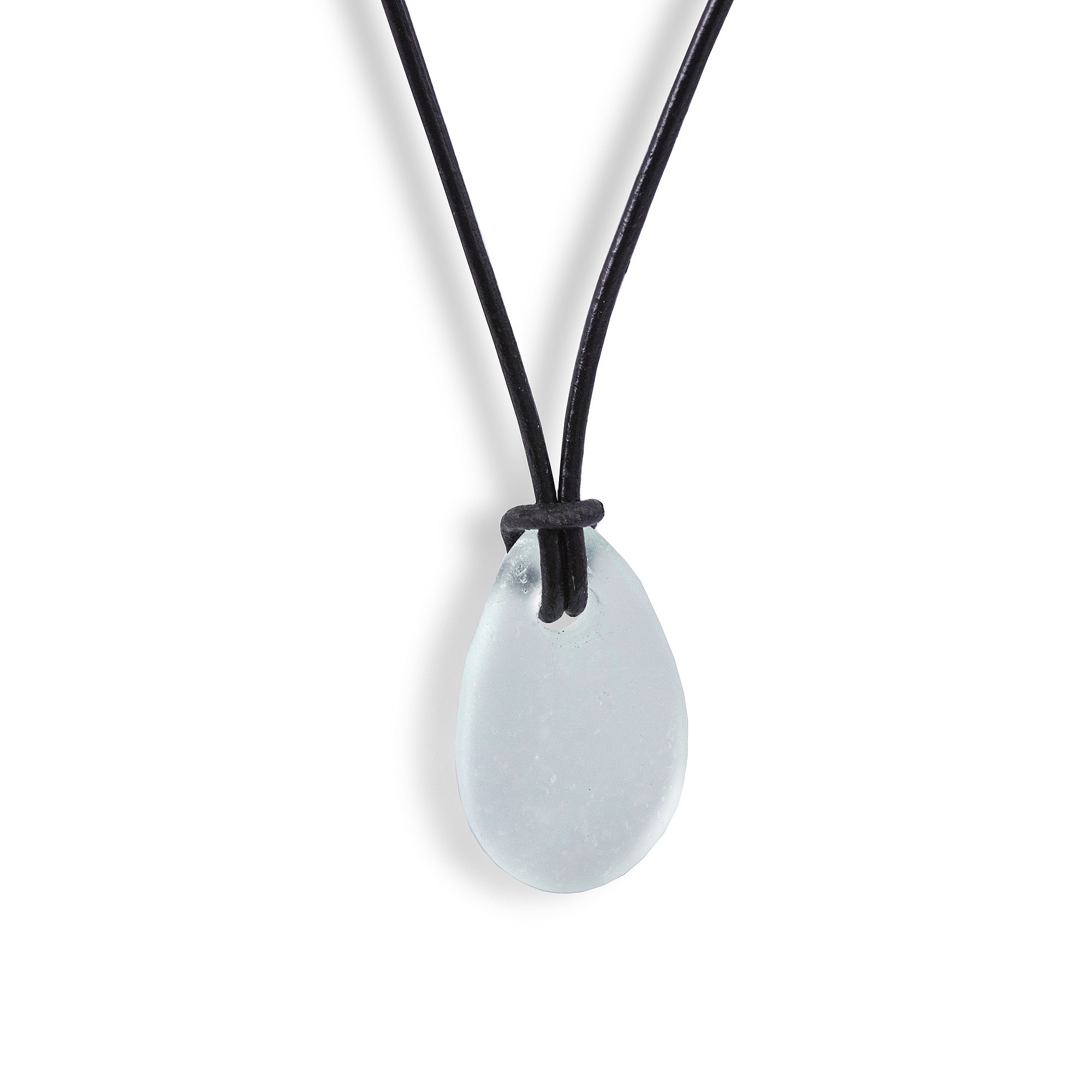 Glacier White Men's Sea Glass Necklace