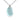 Pebble Shaped Aqua Blue Sea Glass Necklace