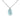 Naturally shaped isle of wight sea glass necklace in aqua blue