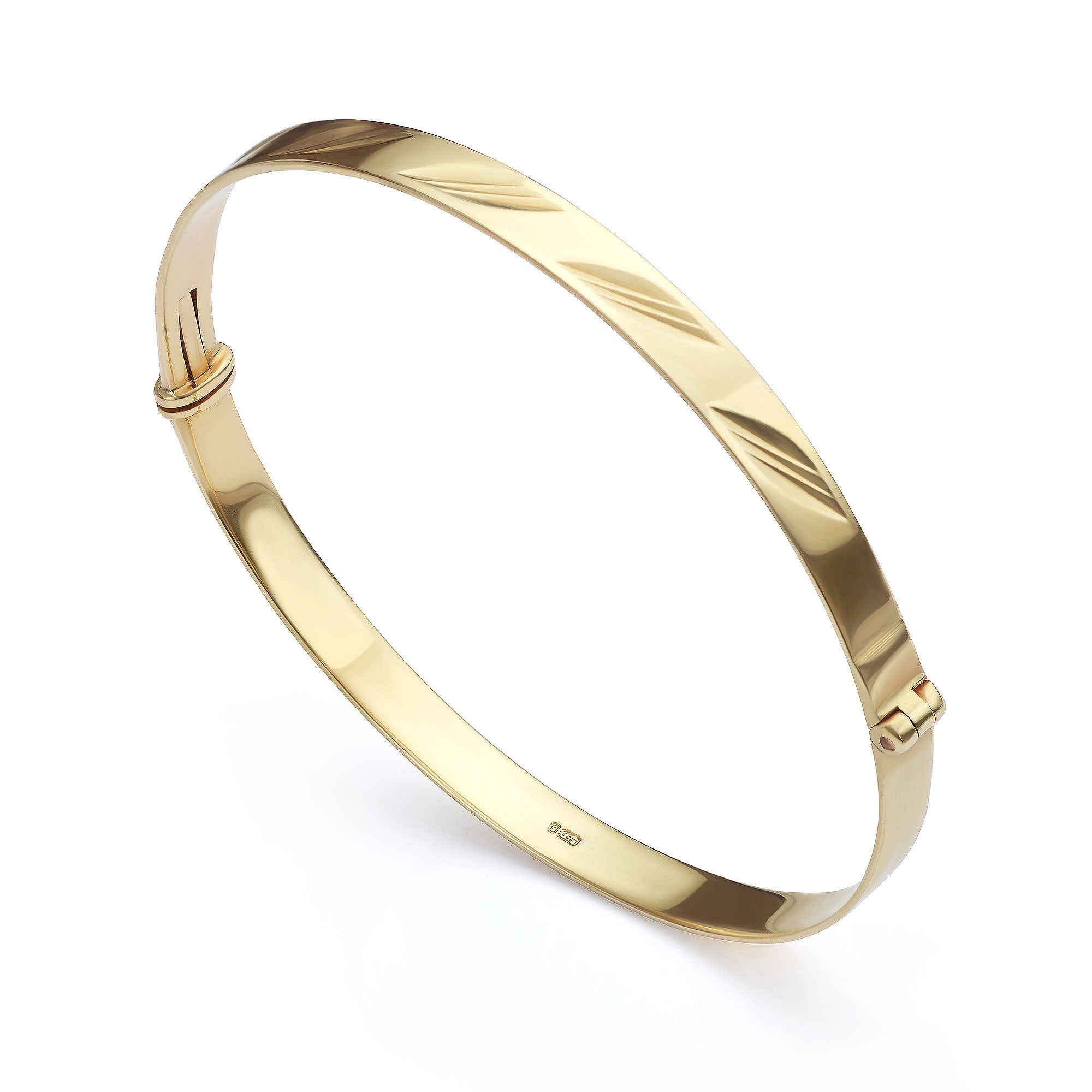 Pre-owned 9 carat yellow gold bangle