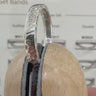 Hammered hand made silver 4mm ring