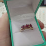 Pre-Loved Pyrope & Rhodolite Garnet Cluster Ring