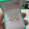 9ct Yellow Gold Glacier & Sky Blue Topaz Cluster Ring