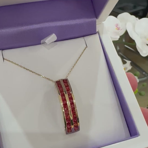 Mandarin Garnet Slider Pendant Video