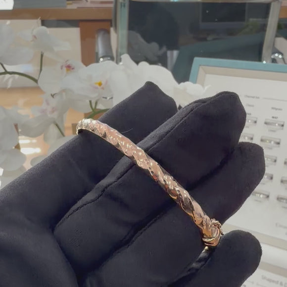 9ct Rose Gold Hinged Bangle Video