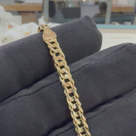 Close link 22 inch 9ct yellow gold curb chain