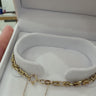 Pre-Loved 9ct Yellow Gold Rope & Plain Link Bracelet – 7 Inches