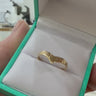 Pre-loved 9ct yellow gold wishbone textured wedding ring